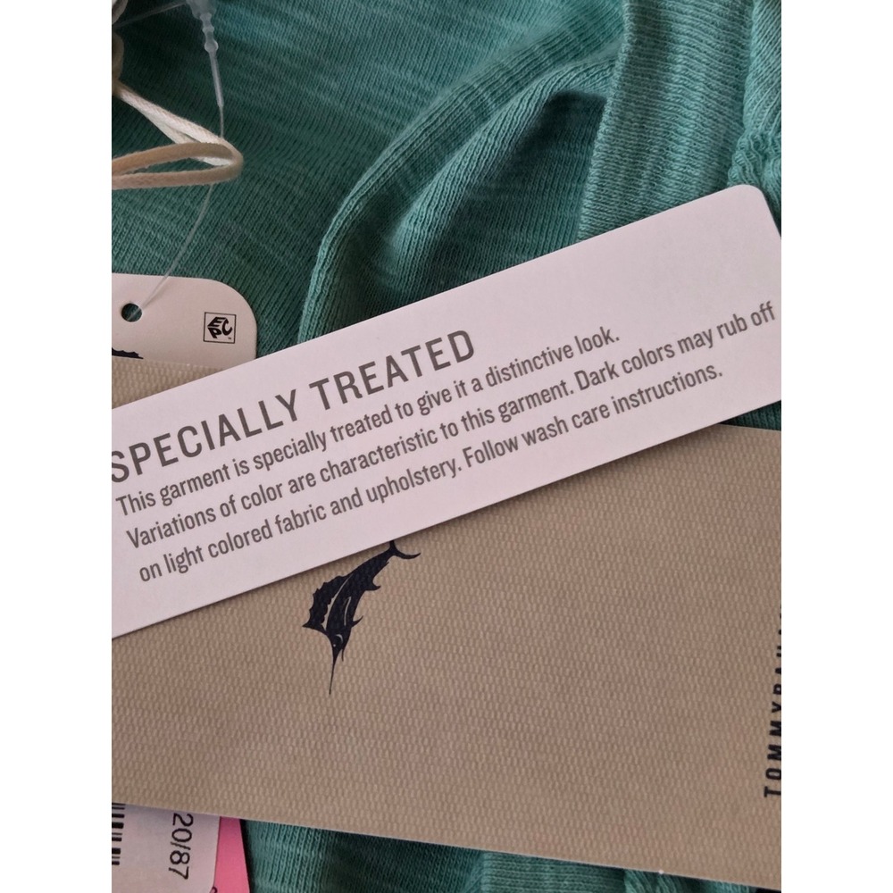 Women's size XS Tommy Bahama tank top Green Ashby Tank Sleeveless Cotton NWT - Picture 9 of 10